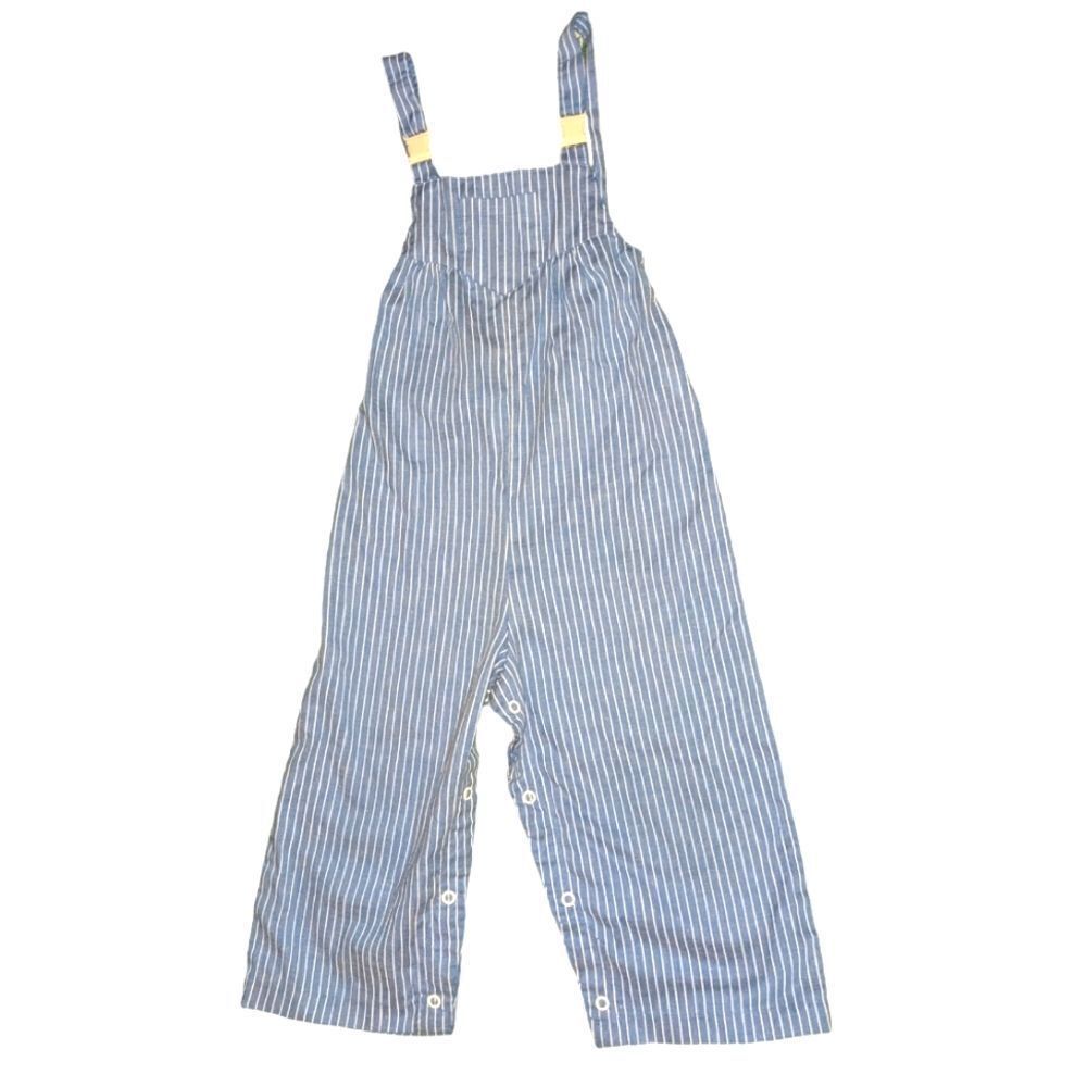 ‎Her Majesty vintage blue and white striped overalls